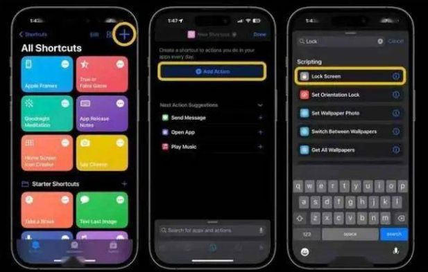 复兴苹果14锁屏维修店分享iPhone14升级iOS16.4后如何创建锁屏快捷方式 